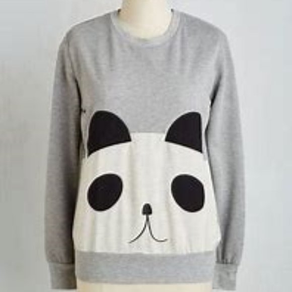 Kling Tops - ModCloth Kling panda sweatshir